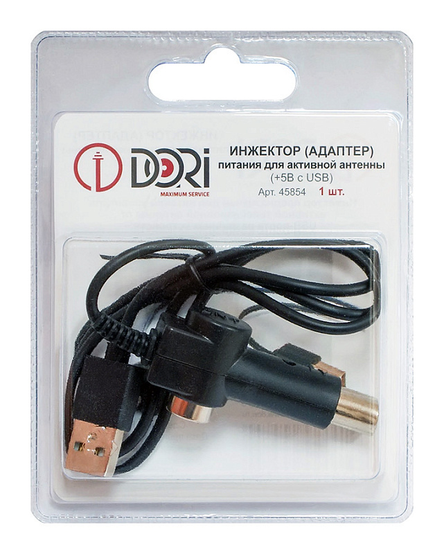 45854 Инжектор (адаптер) питания DORI для активных антенн +5В с USB