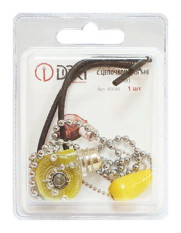 40644 Выключатель/сонетка  с цепочкой для бра, silver