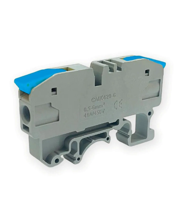 52627 Соединительная клемма Dori на дин рейку (CMK 420-6) проходная (0,5-6mm2), 41А, набор 3 цвета