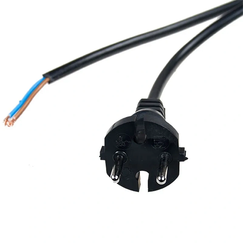 48022 Шнур ПВС 2х0,75 с вилкой  чёрный 7 м