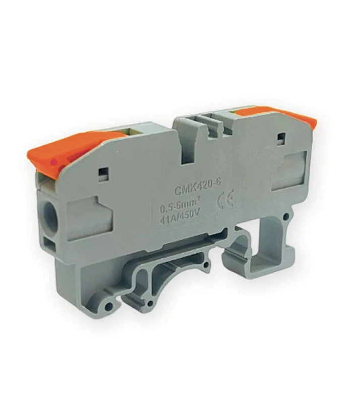 52627 Соединительная клемма Dori на дин рейку (CMK 420-6) проходная (0,5-6mm2), 41А, набор 3 цвета