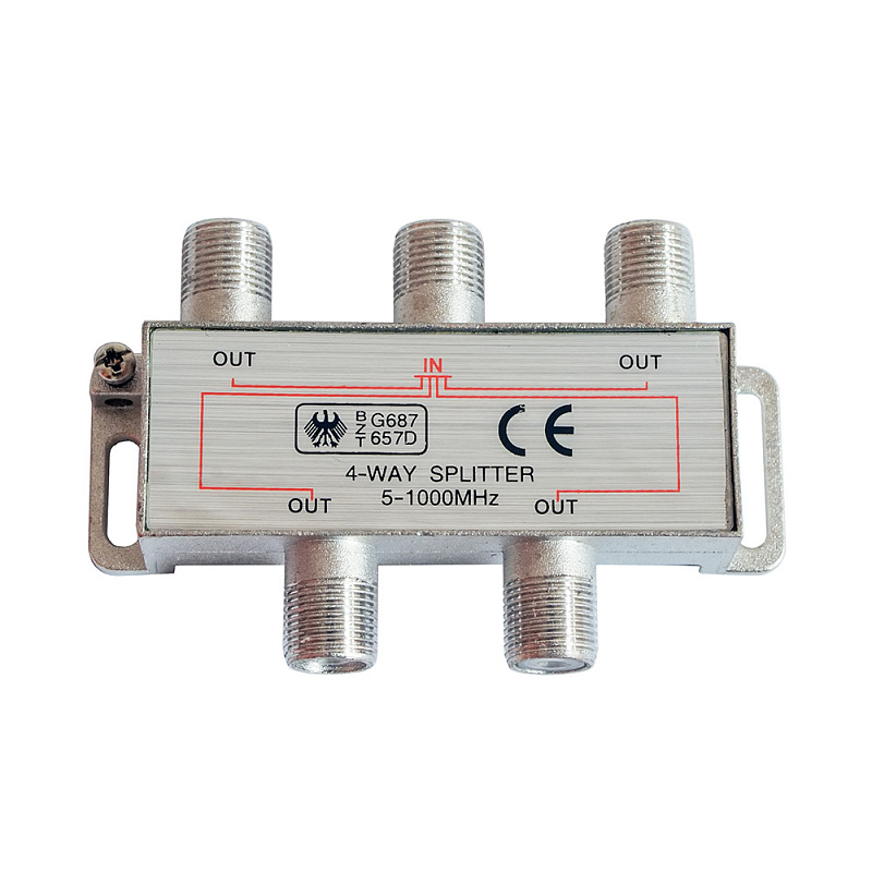 2302 Разветвитель на 4 TV (5-1000 MHz) на F блистер