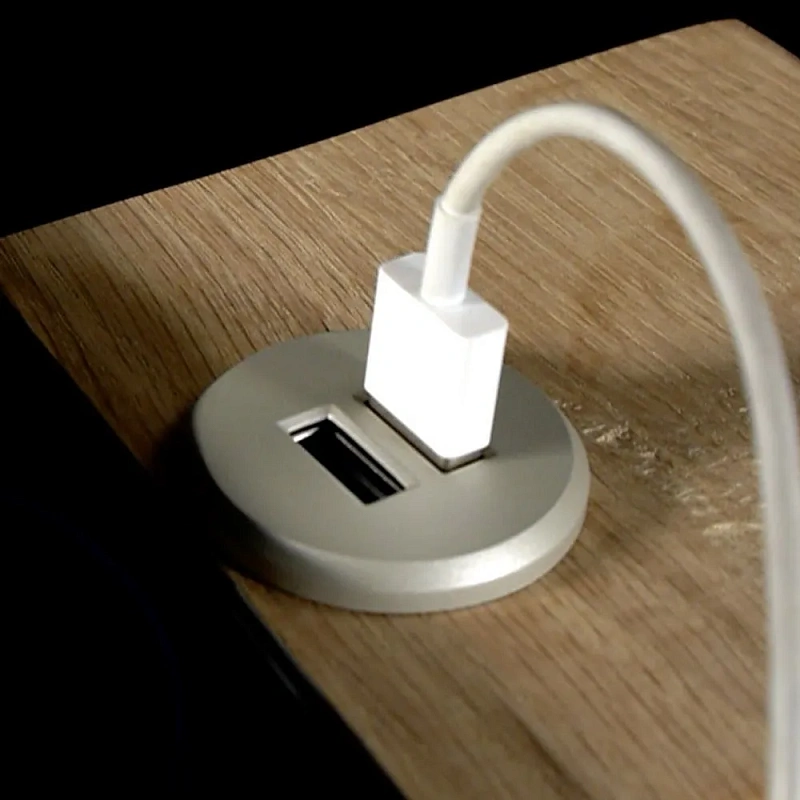Зарядное устройство 2хUSB max.1х2, 1А/2х1,05А,серебристый и сетевой адаптер 220В