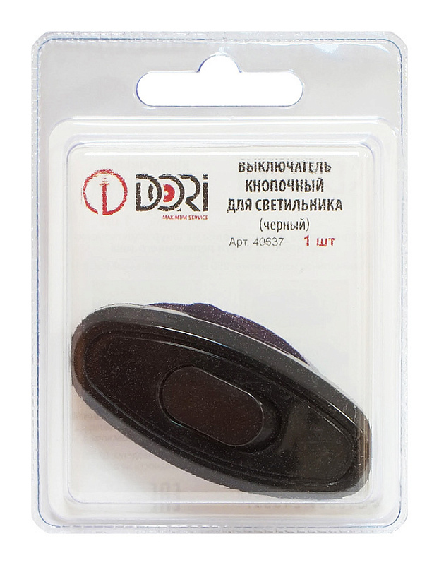 40637 Выключатель кнопочный для бра,чёрный