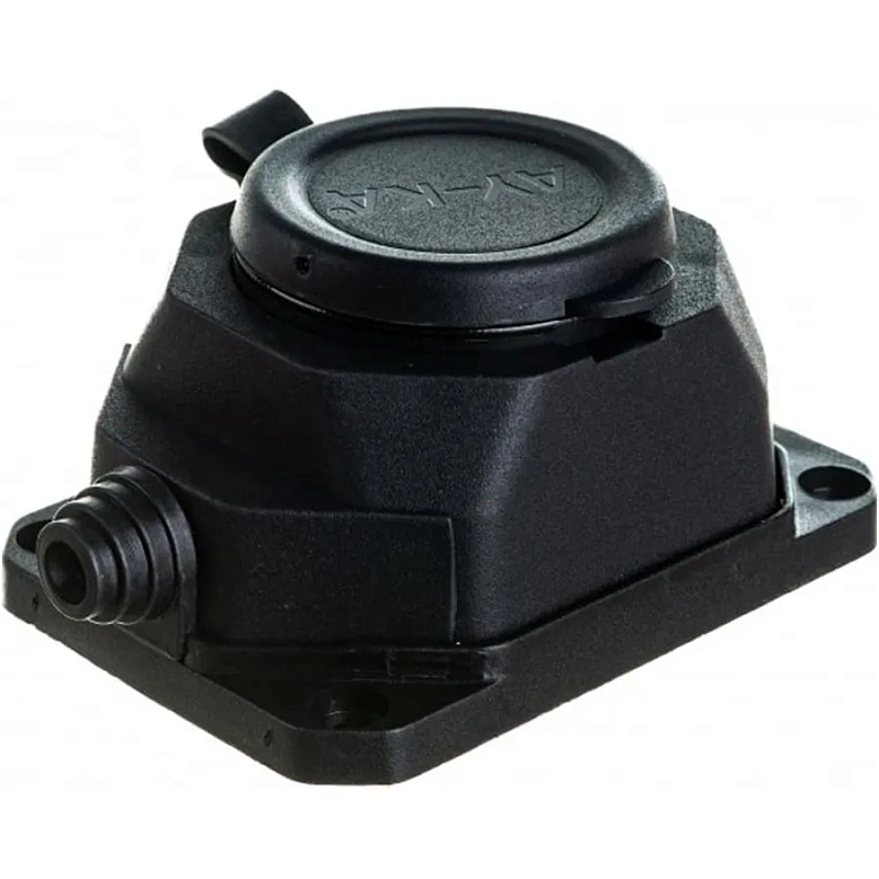 68439 Колодка 1 гнездо с/з c крышкой каучуковая