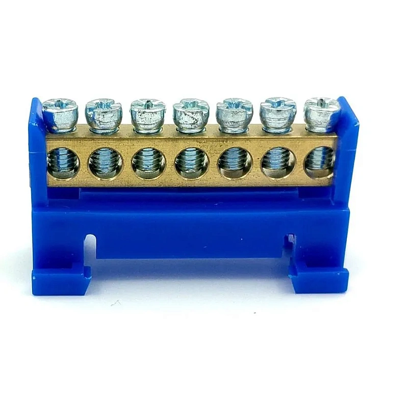 41160 Шина нулевая на дин-рейку (7 отв.) (1шт)