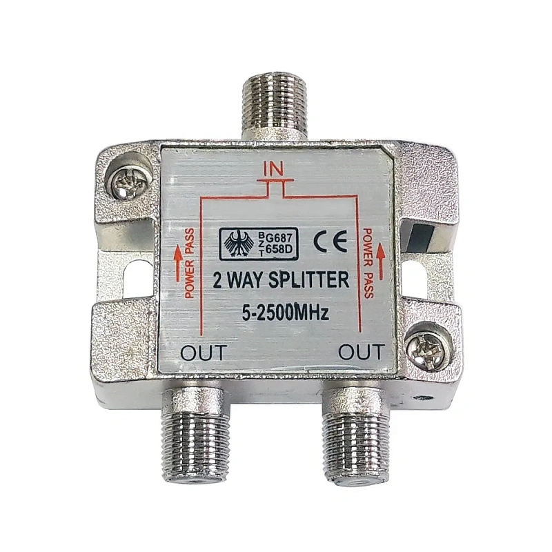 2306 Делитель спутниковый TV-SAT на 2 TV (5-2300 MHz) на F с питанием блистер