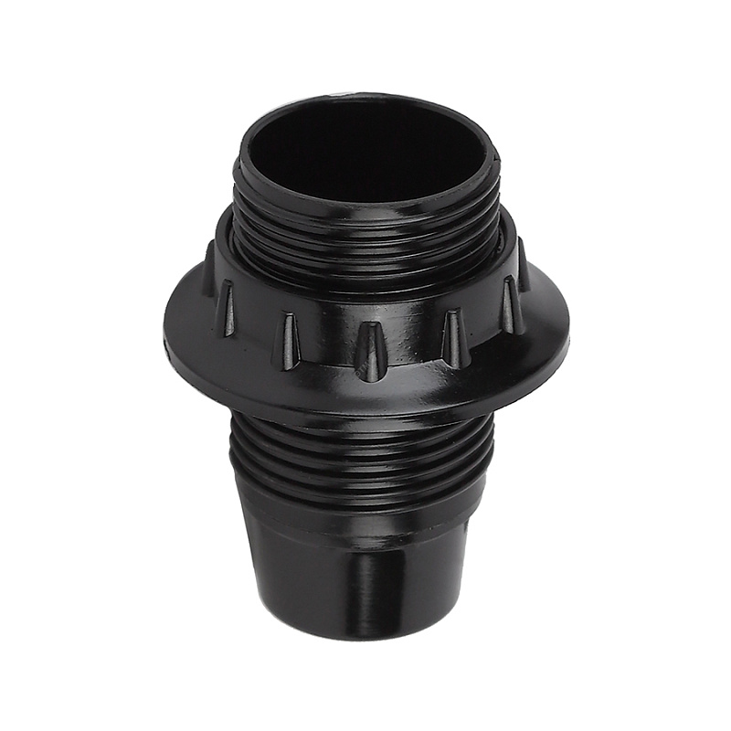 45762 Патрон Е-14, карболитовый с кольцом (черный), 1шт