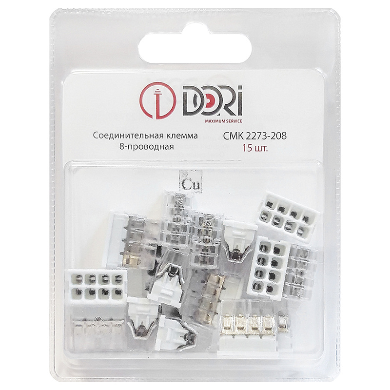 47100 Строительно-монтажная клемма Dori (СМК 2273-208) 8-проводная 15 шт.