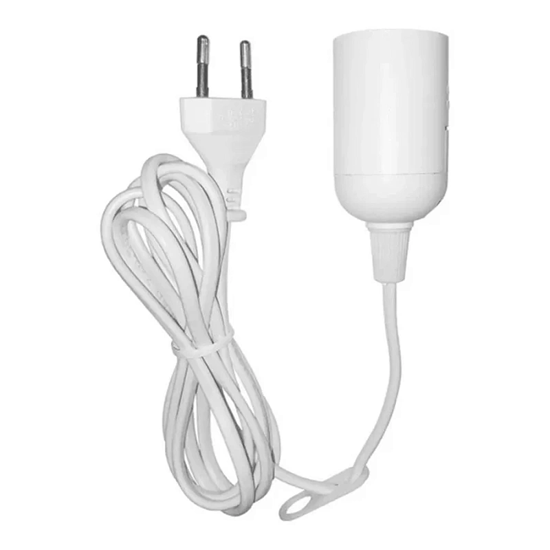 14999 Патрон DORI E27, подвесной со шнуром 2м и вилкой, белый