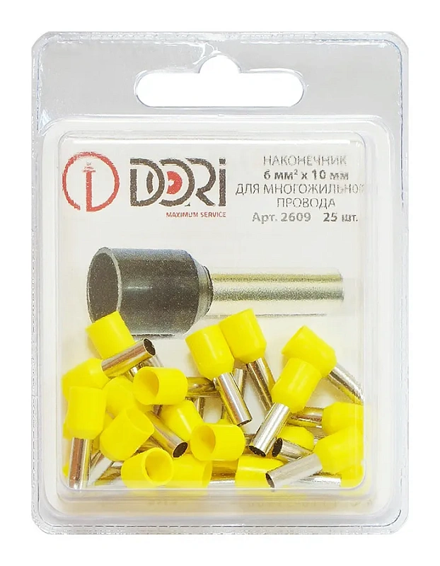 2609 Наконечник штыревой НШВИ 6 мм2 (25 шт)
