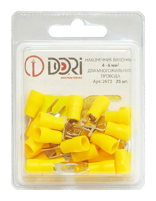 2672 Наконечник вилочный НВИ 4-6 мм2 (25 шт)
