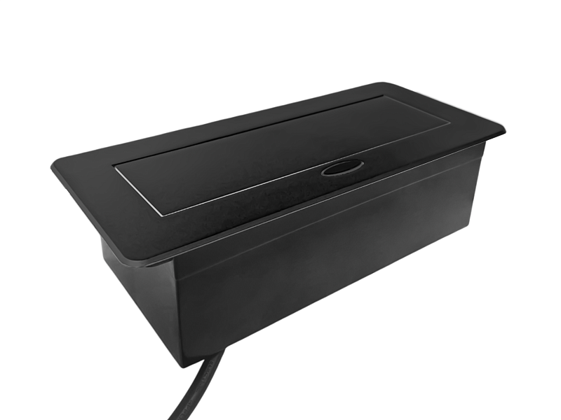 51729 Блок розеток Dori POP UP 2+USB-A+USB-C, выдвижной горизонтальный чёрный