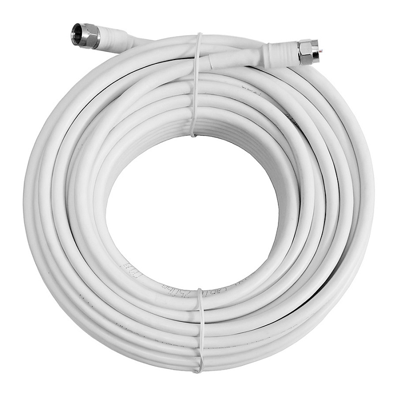 40156 Коаксиальный кабель DORI RG-6 на F-разъёмах 30 м + переходник на TV