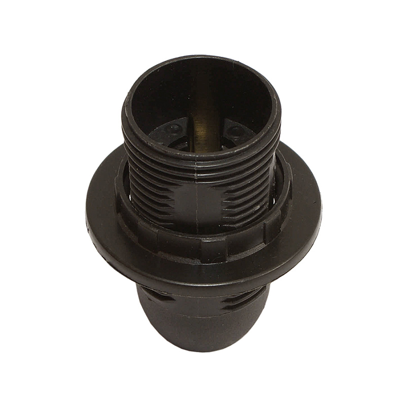 45847 Патрон Е-14, подвесной пластиковый с кольцом (черный),  1шт