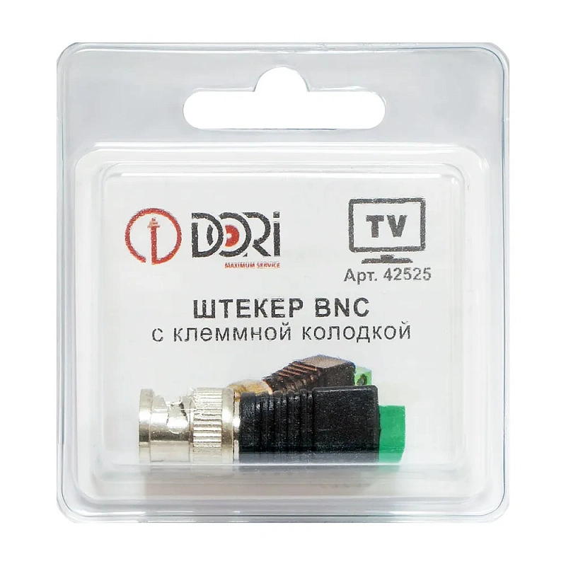 42525 Штекер BNC с клеммной колодкой (1 шт.) блистер