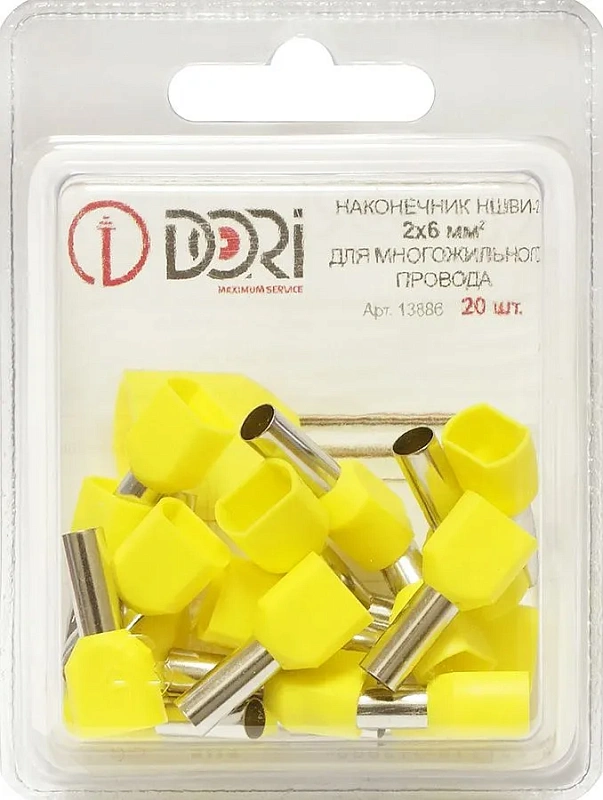 13886 Наконечник штыревой НШВИ-2 2х6 мм2 (20 шт)