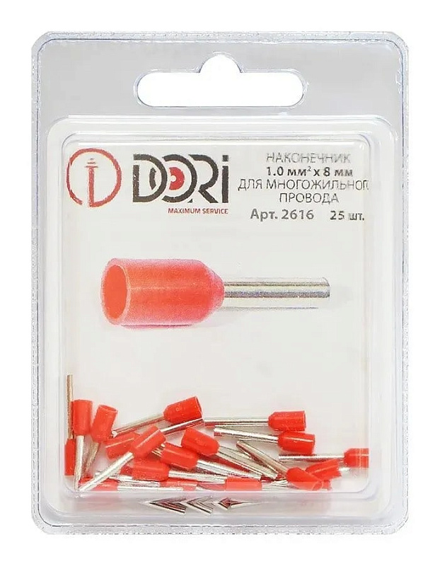 2616 Наконечник штыревой НШВИ 1 мм2 (25 шт)