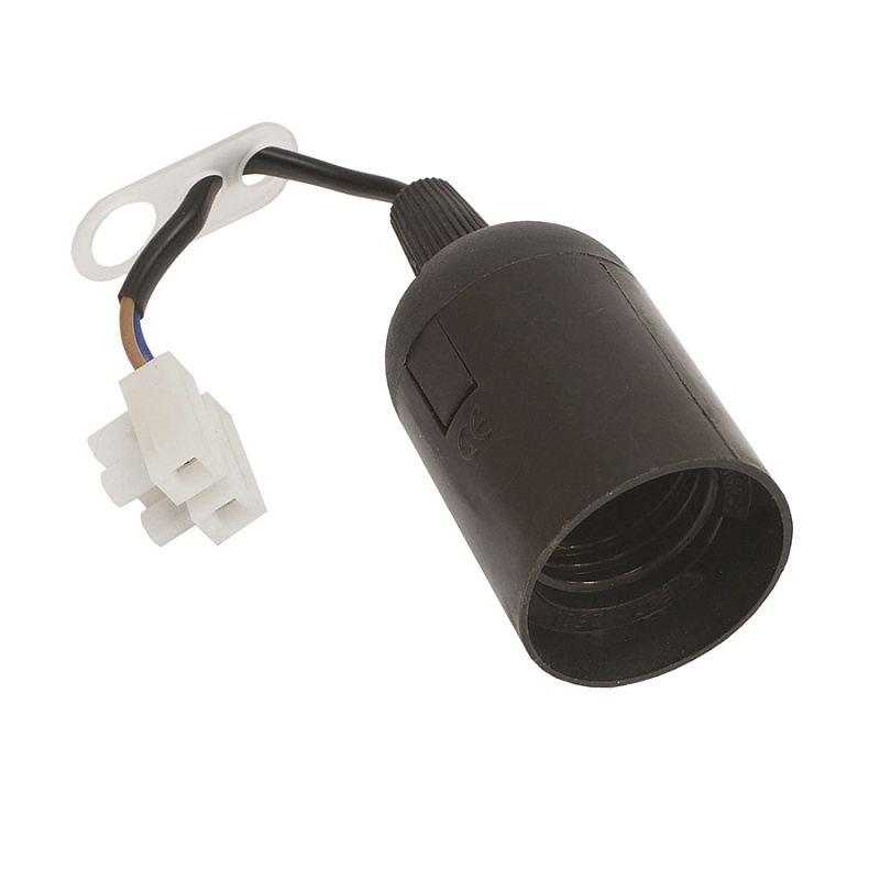 42495 Патрон Е-27, подвесной с клеммной колодкой (черный),  1шт