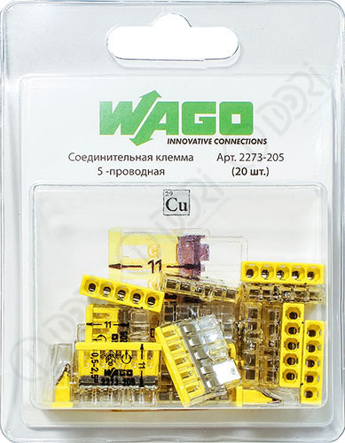 2536 Соединительная клемма 5-проводная (2273-205) 20 шт.