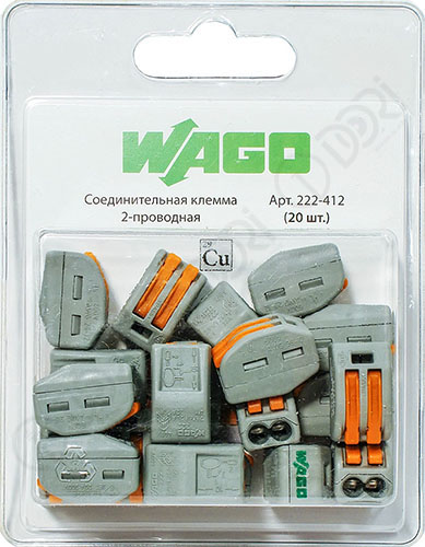 2530 Соединительная клемма 2-проводная (222-412) 20 шт.